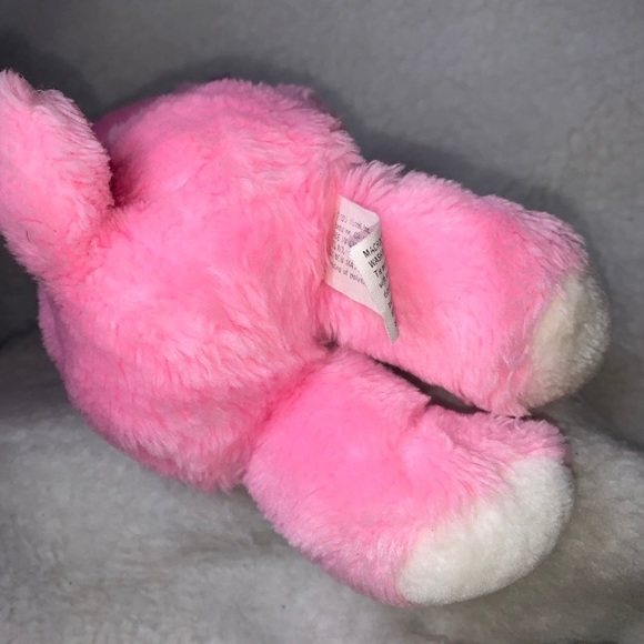 Magic Nursery Kitty pink plush doll 1990 vintage 12" purple bows Mattel - Picture 10 of 12